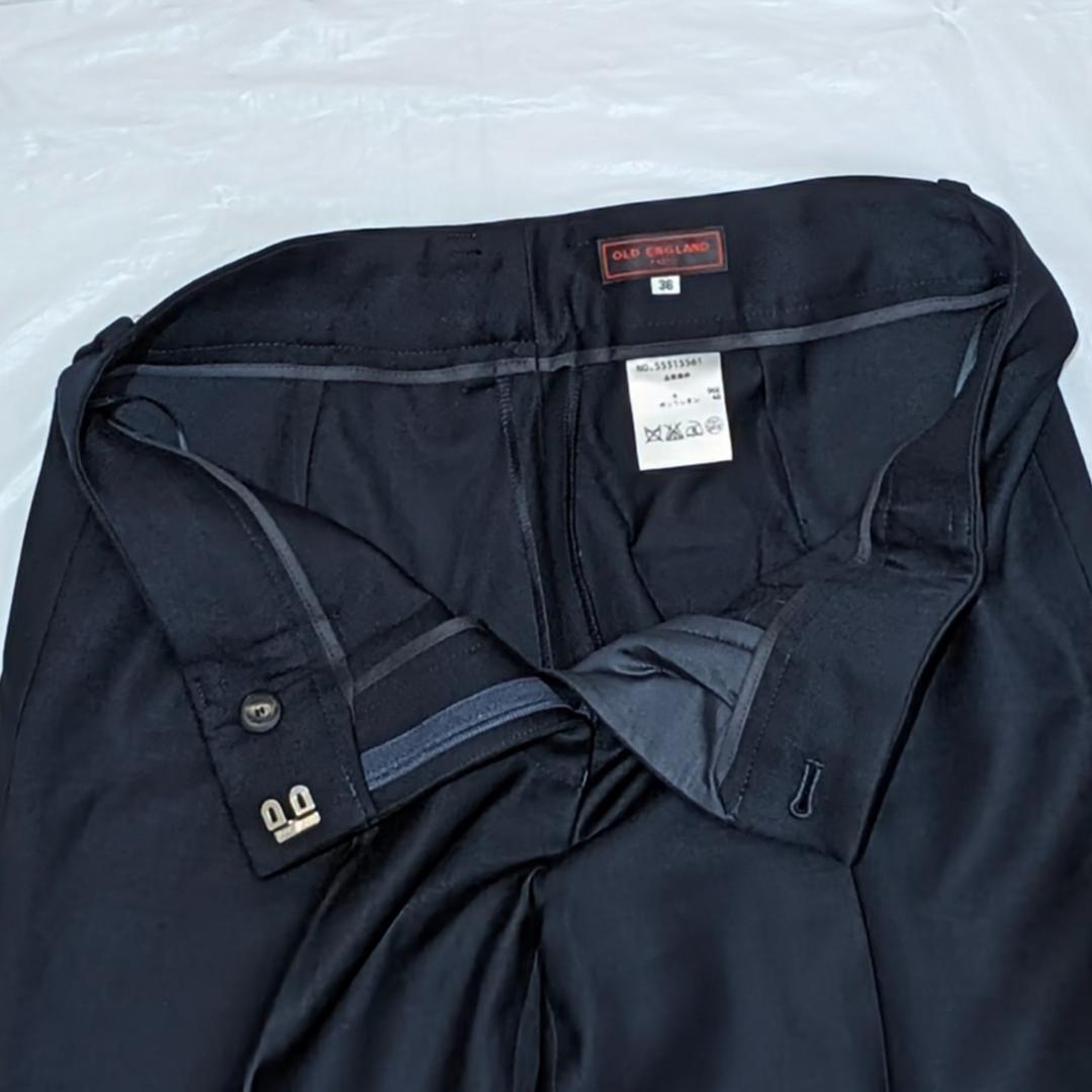新品 タグ付 OLD ENGLAND 通勤 パンツスーツ 紺 M 36 入学式