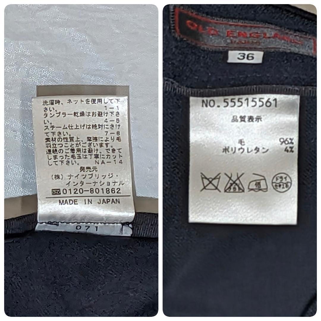 新品 タグ付 OLD ENGLAND 通勤 パンツスーツ 紺 M 36 入学式