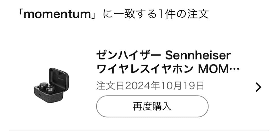イヤホン MOMENTUM True Wireless 4(Sennheiser)