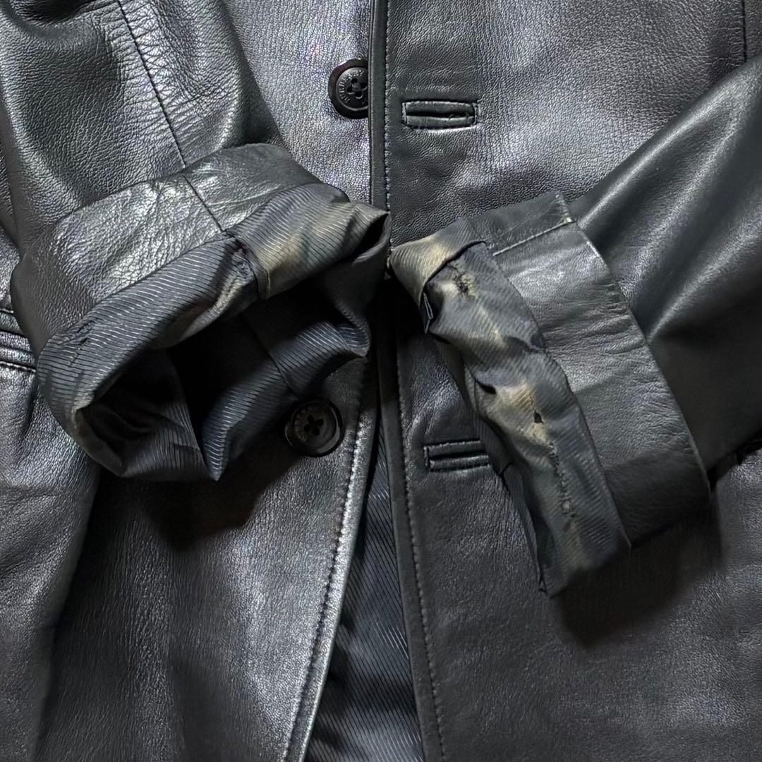 HAYA様　BURBERRY LONDON ラムレザー　テーラードジャケット　黒