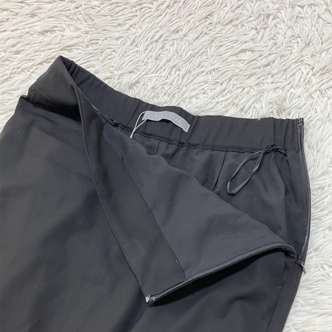 新品 セオリーリュクス ロングスカート Newan Kiela 38 ブラック