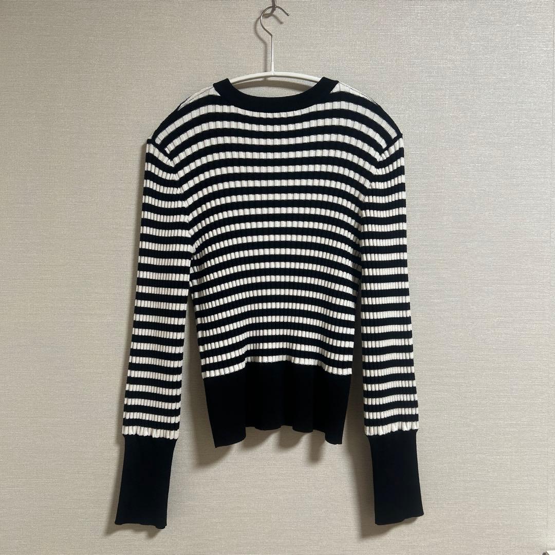 美品　LOULOU WILLOUGHBY キーネクリブカーディガン