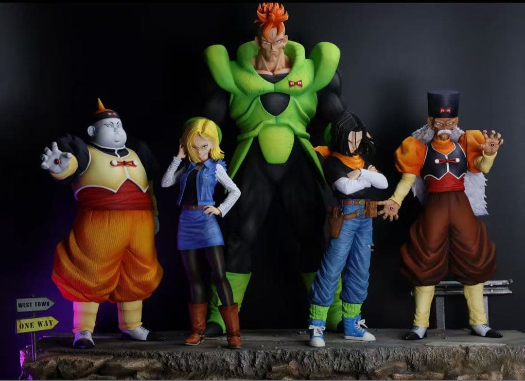 ドラゴンボール 人造人間18号 17号ガレキ ガレージキット スタチュー X⑤