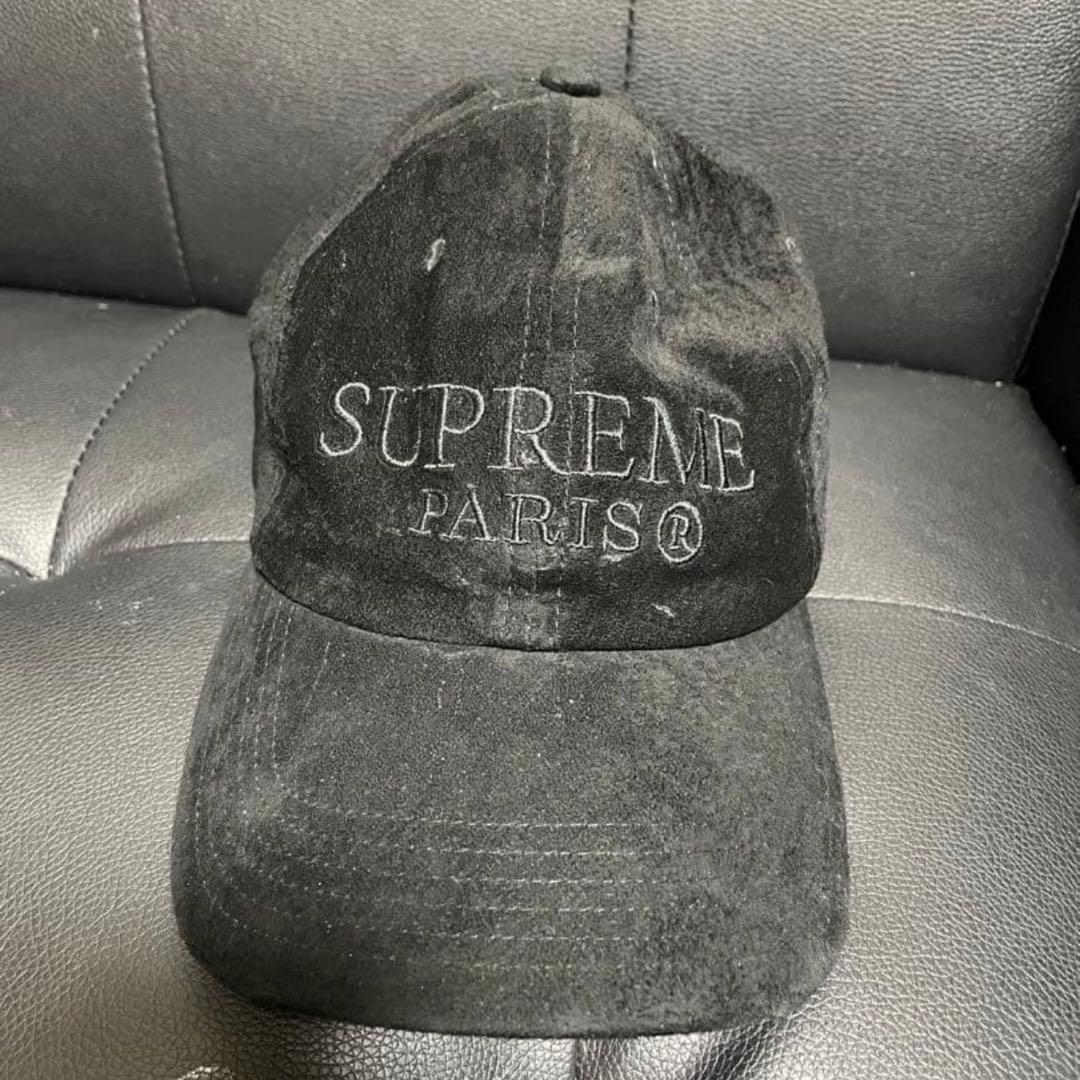 20ss Supreme Paris 限定　スエード 6パネルキャップ