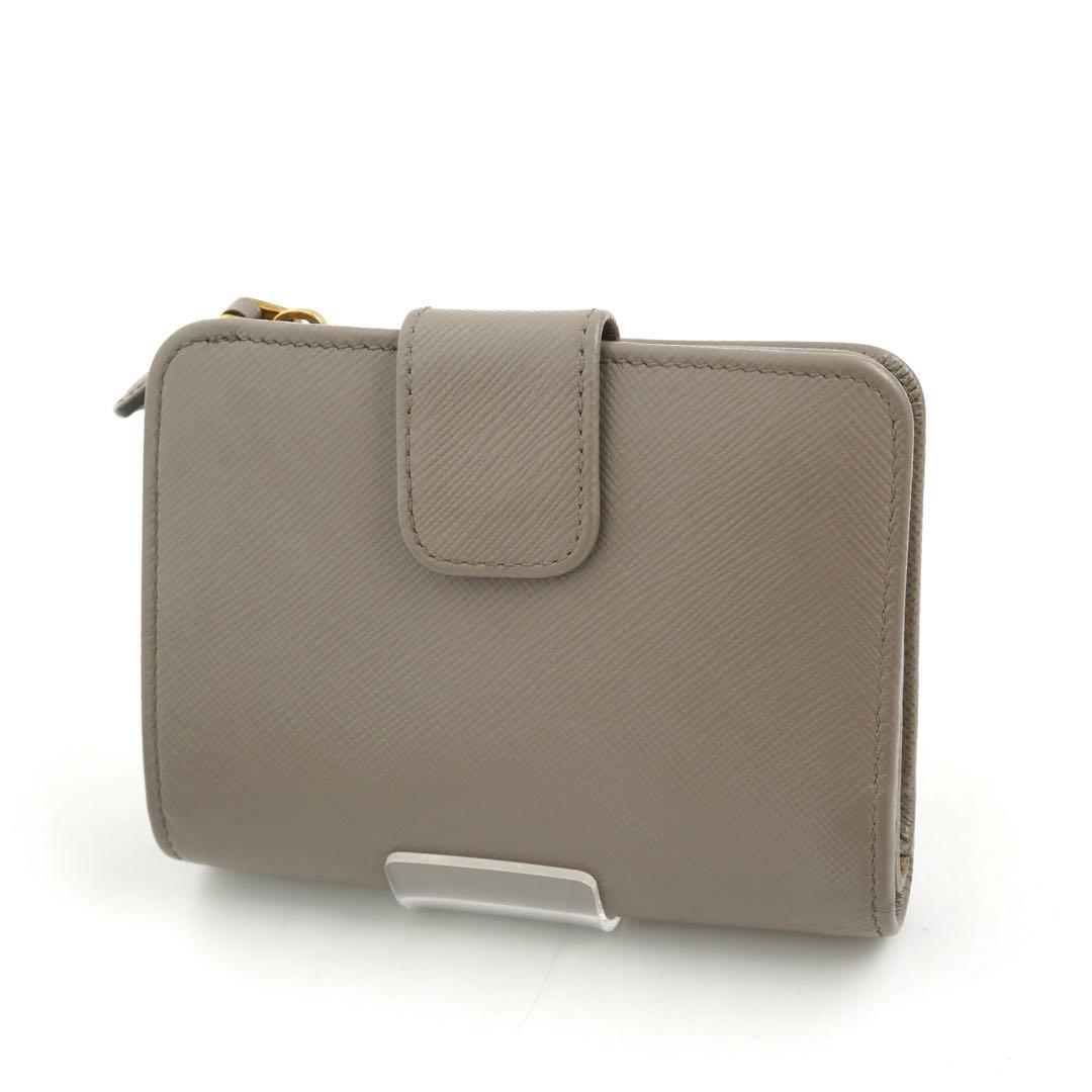 ✨未使用に近い✨　PRADA ミニ財布　サフィアーノレザー　リボン　バイカラー