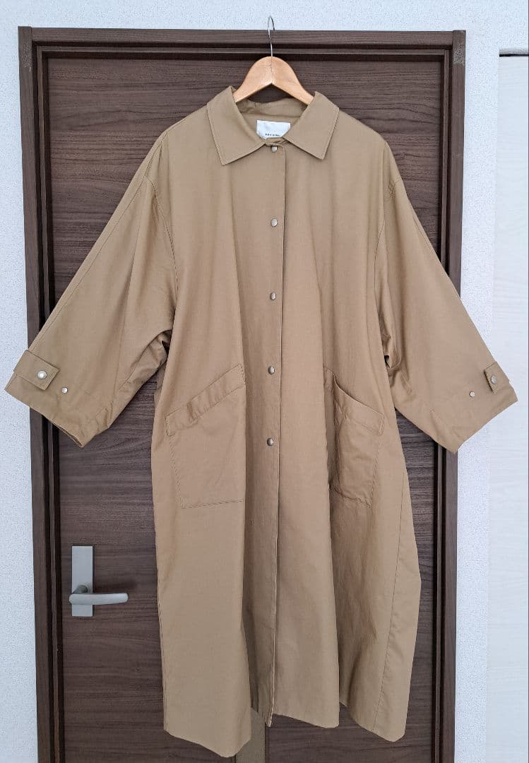 fashiru ステンカラーコート ベージュ