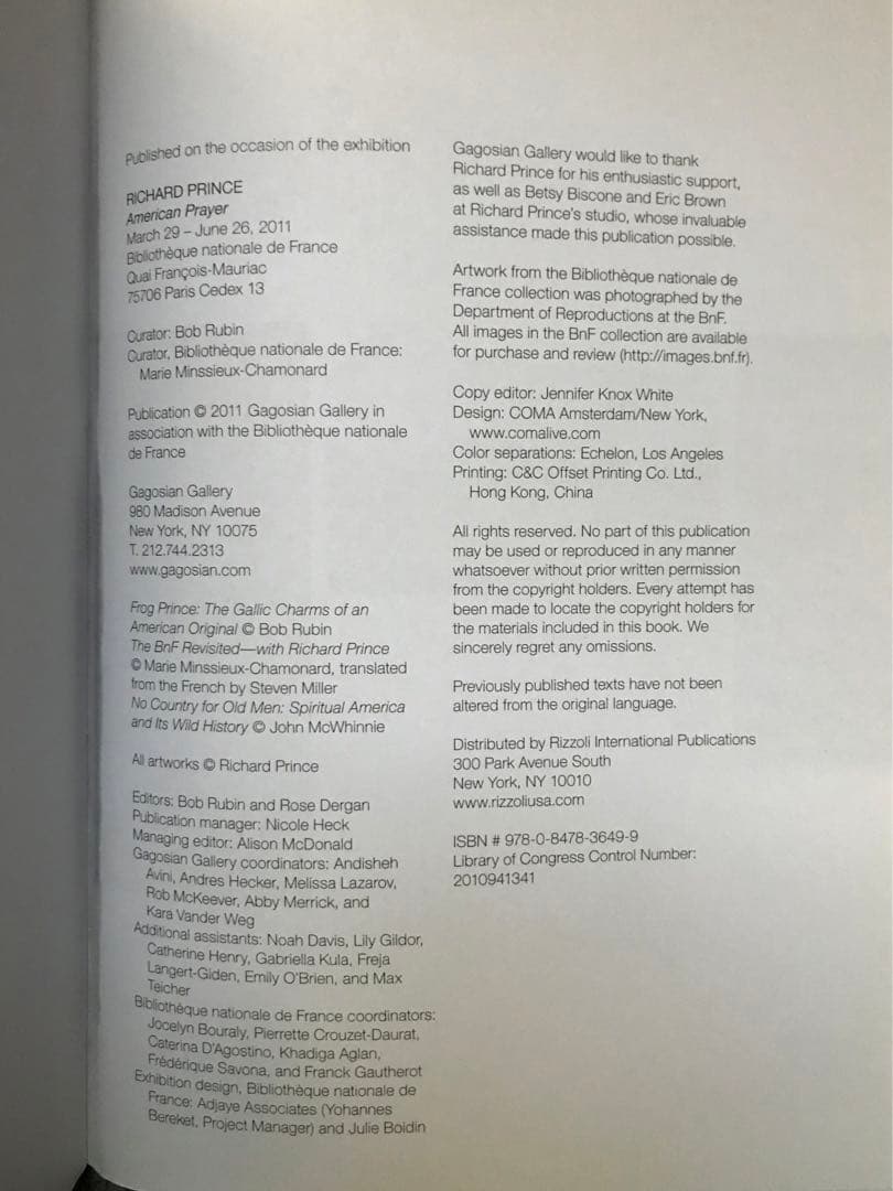 アート・デザイン・音楽 American Prayer / Richard Prince