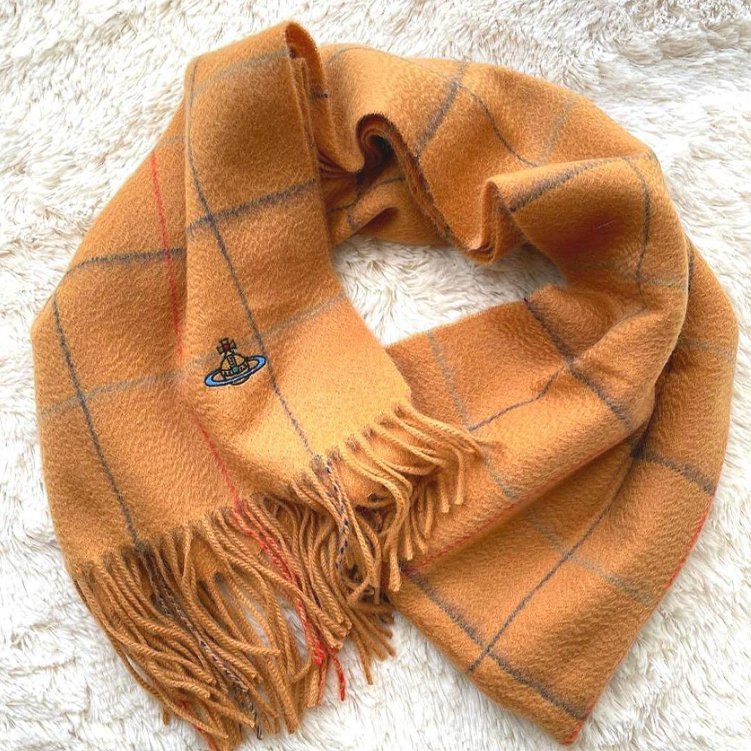 Vivienne Westwood カシミヤチェックマフラー