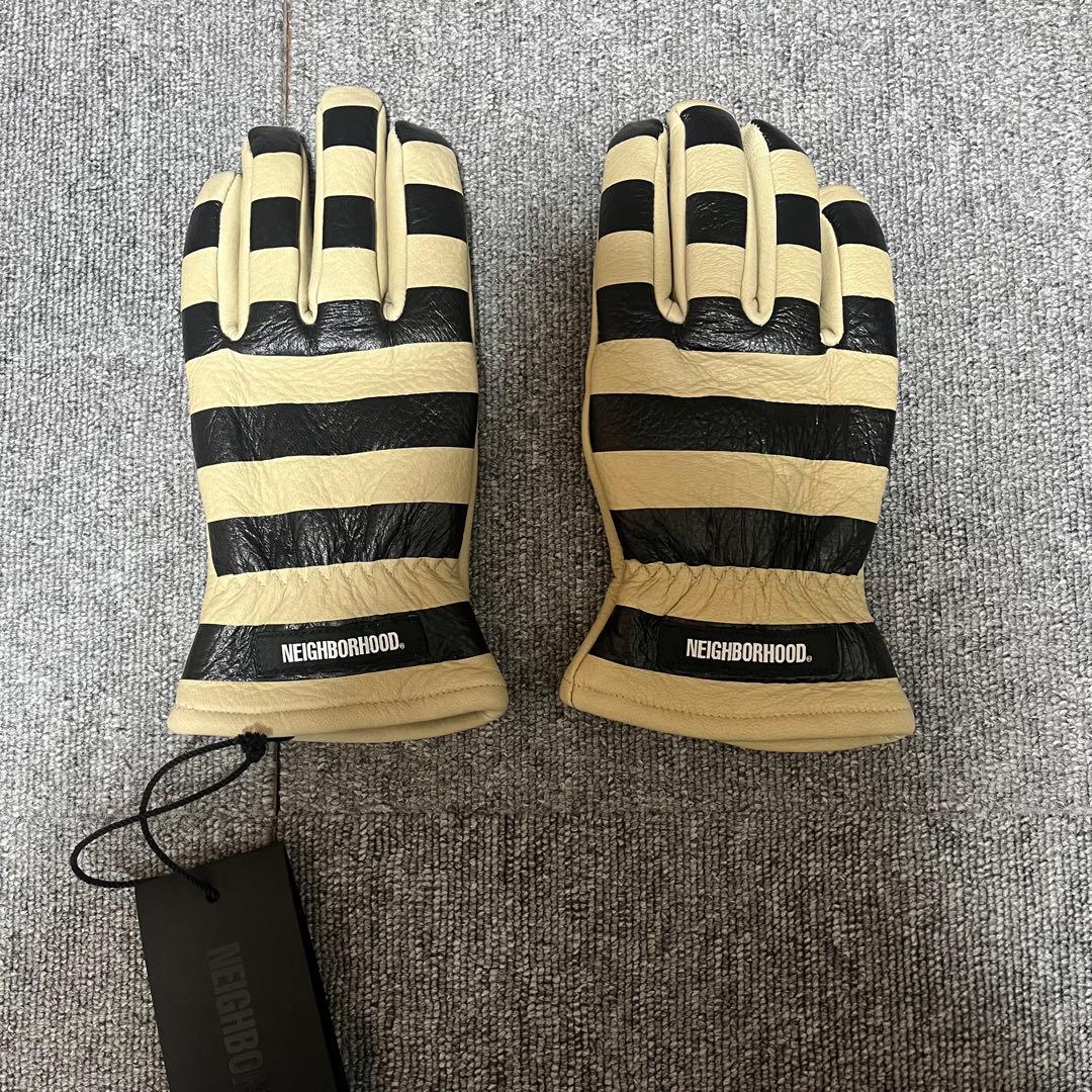 未使用 NEIGHBORHOOD Leather Border Glove 手袋