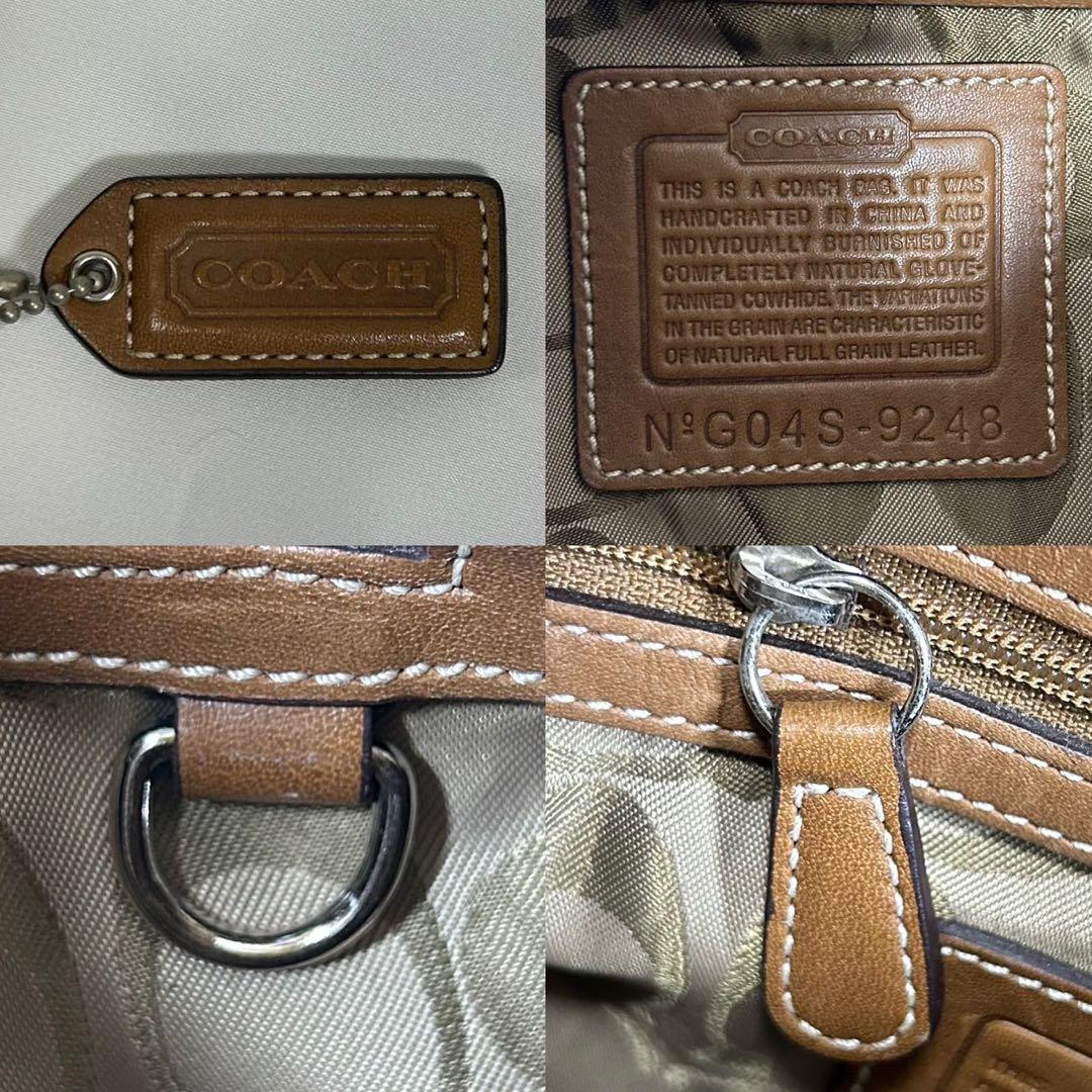 【極美品】コーチ 9248 ソーホー フラップ ホーボー ワンハンドバッグ 茶