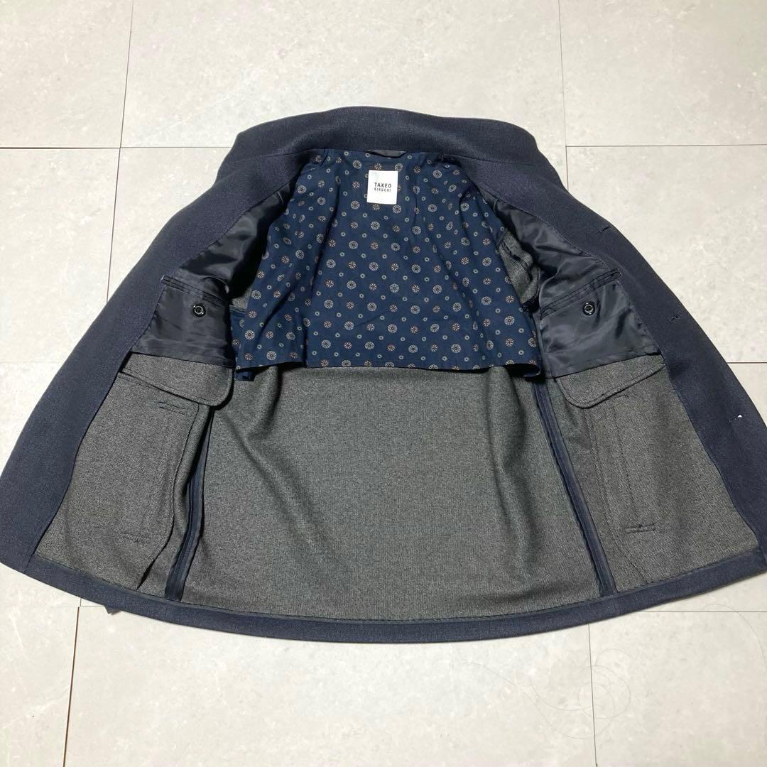 極美品 タケオキクチ 定価4.4万 ダウンファブリック スタンドカラーブルゾン