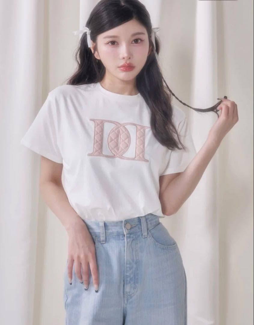 Darich キルティングアップリケTシャツ