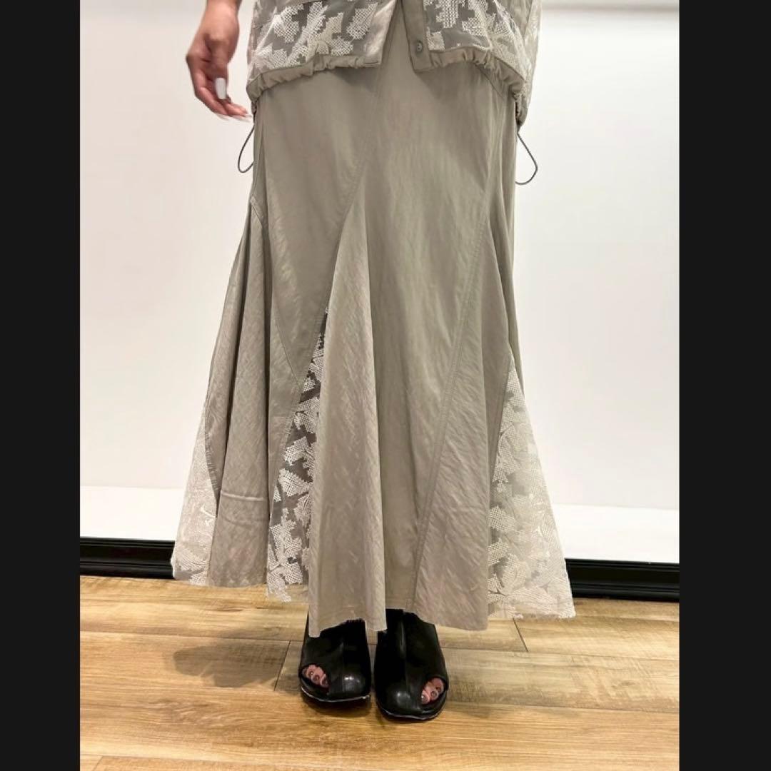 新品 タグ付き リズレー レース ロングスカート ブラック S マーメイド 黒
