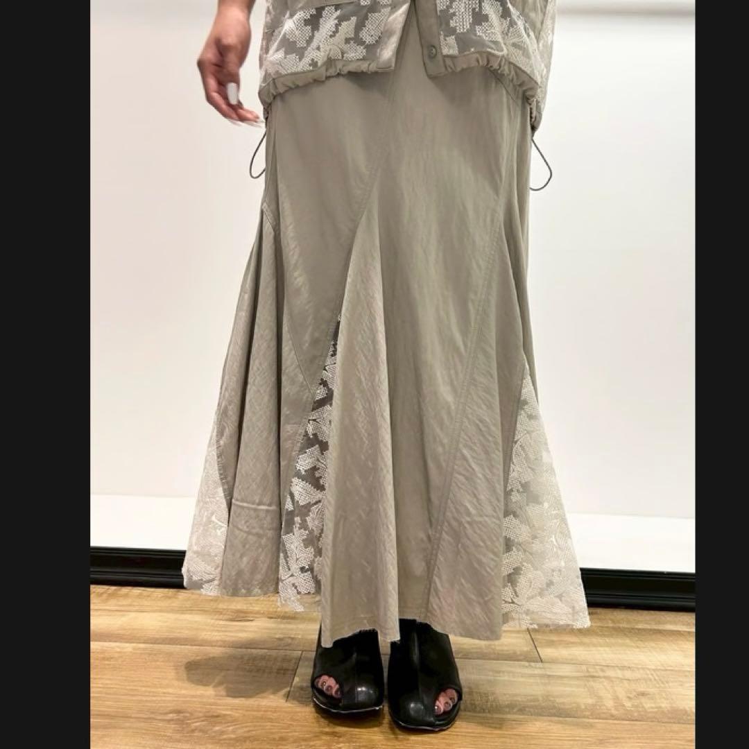 新品 タグ付き リズレー レース ロングスカート ブラック S マーメイド 黒