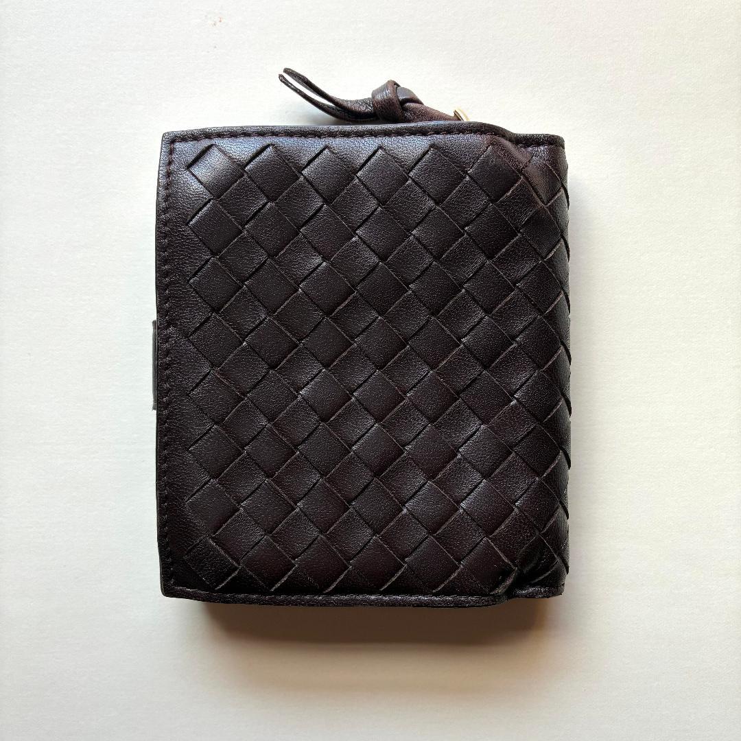 Bottega Veneta 二つ折財布 レザー 焦茶 ボッテガ・ヴェネタ