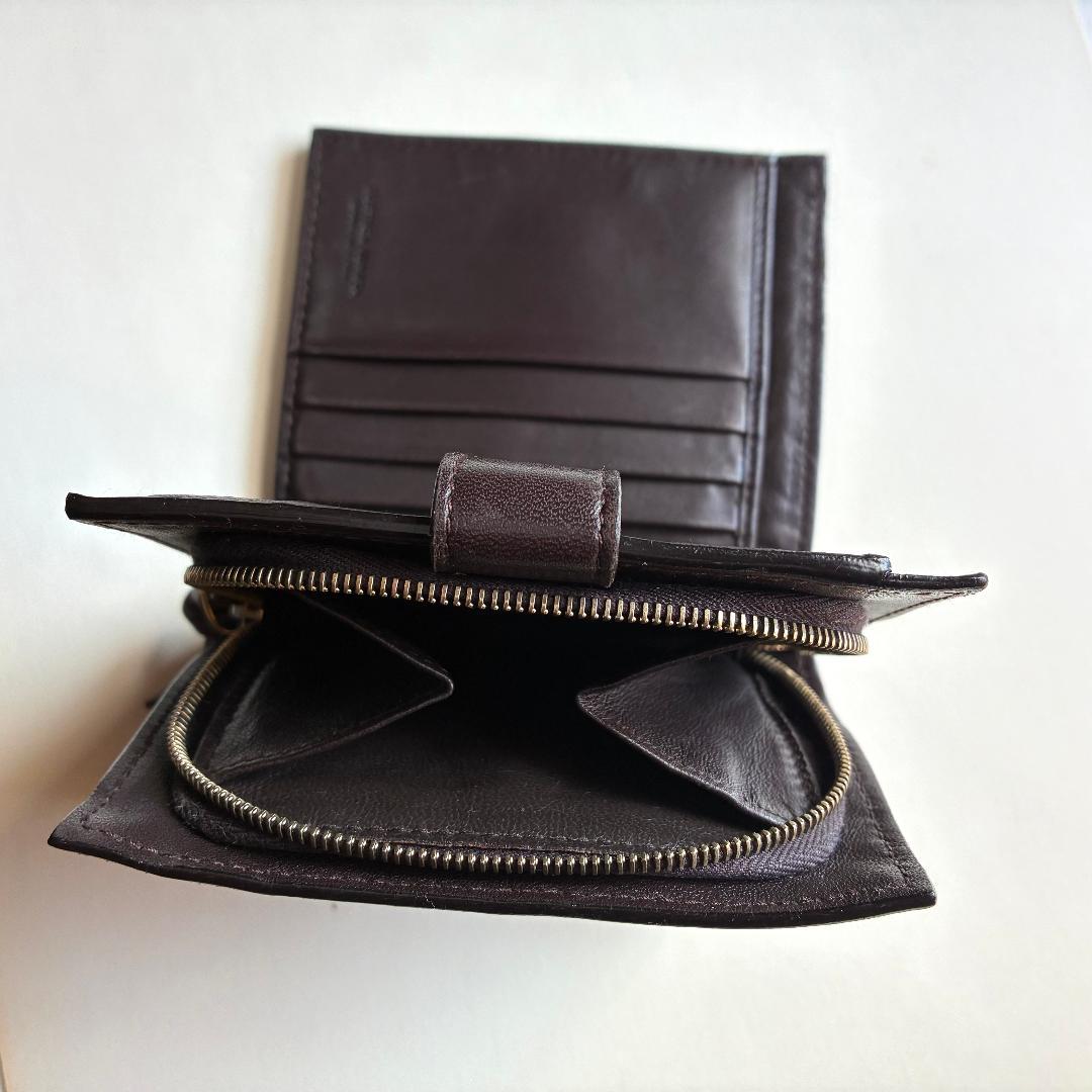 Bottega Veneta 二つ折財布 レザー 焦茶 ボッテガ・ヴェネタ