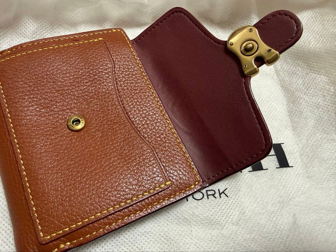COACH 二つ折り財布 ブラウン