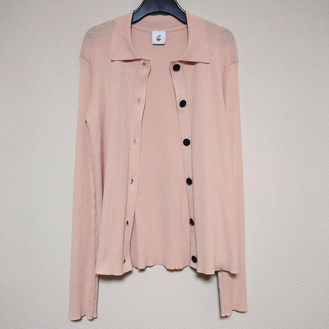6(ROKU) RIB SHIRT CARDIGAN カーディガン