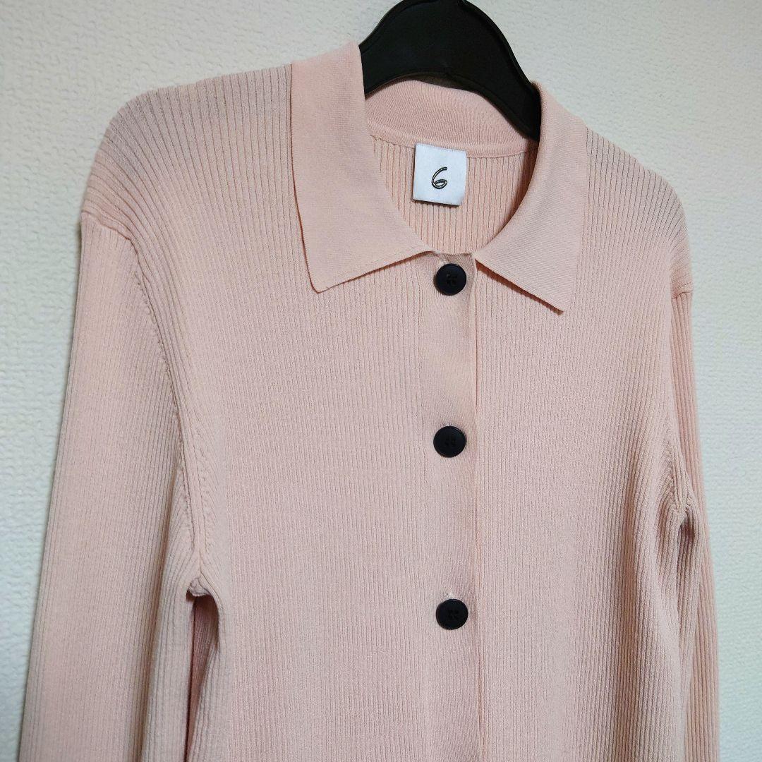 6(ROKU) RIB SHIRT CARDIGAN カーディガン