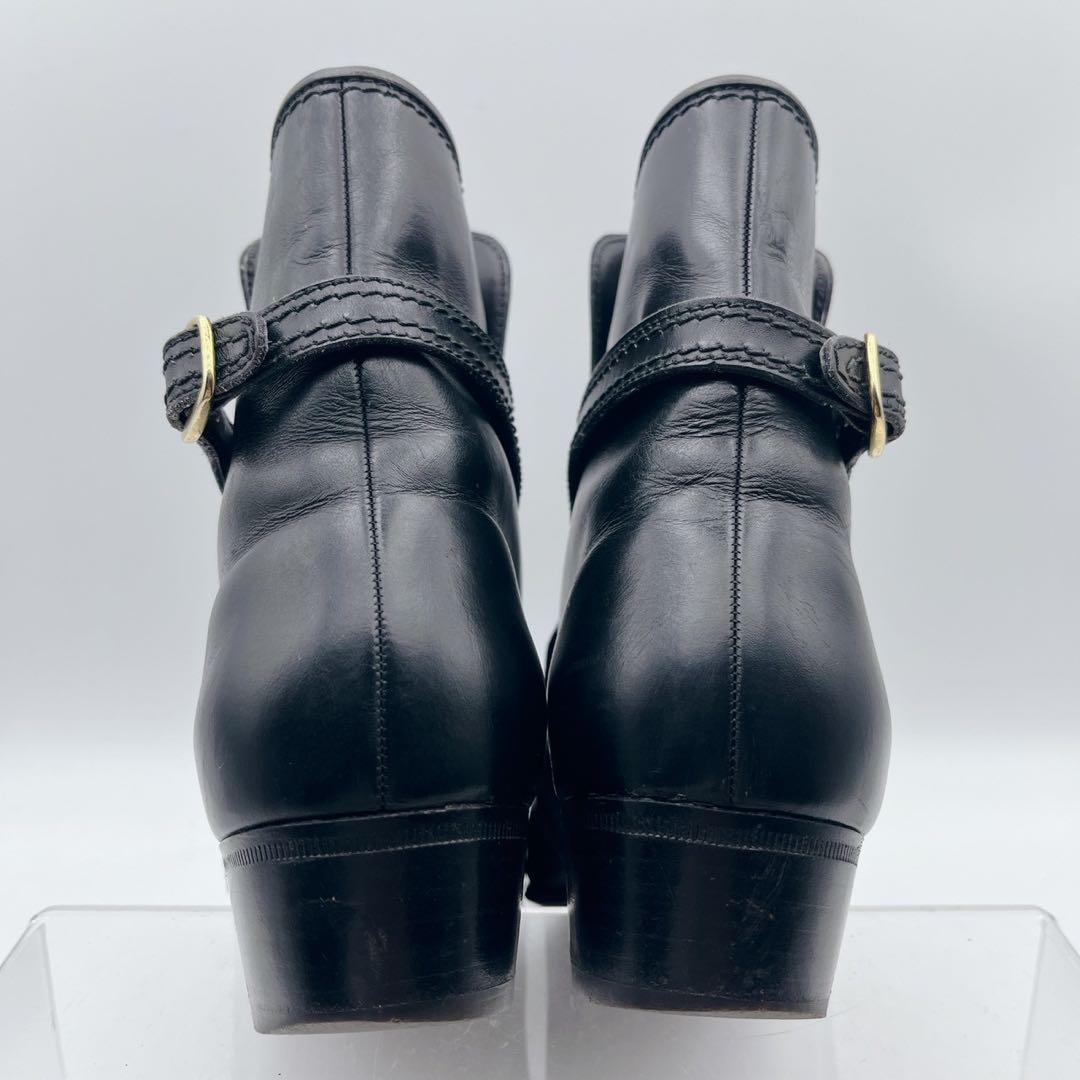 希少 レア❗️美品✨タニノクリスチー アンクルブーツ ベルト 黒 35 旧ロゴ