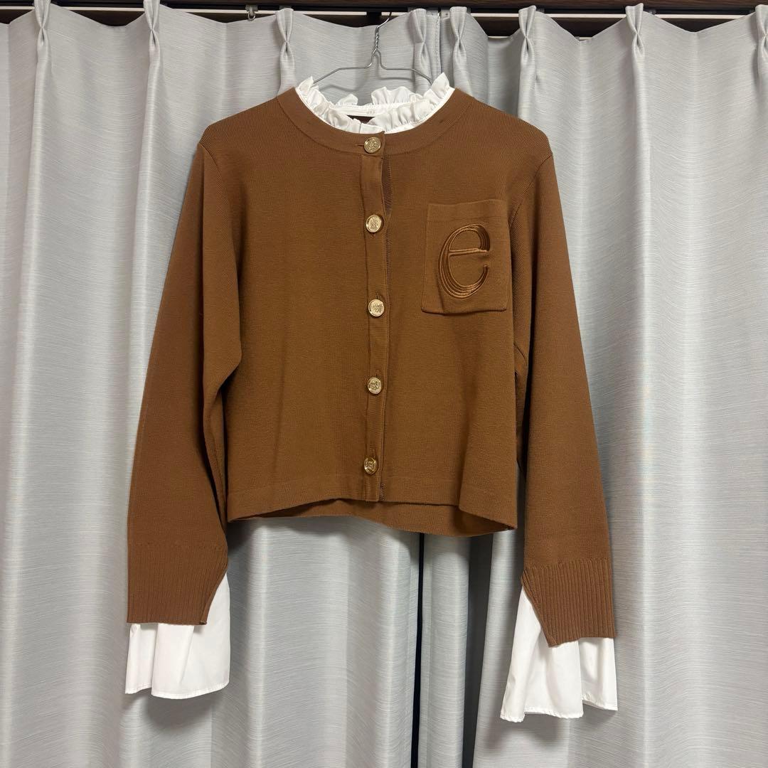 【EIMY ISTOIRE】Attached collar ニットジャケット
