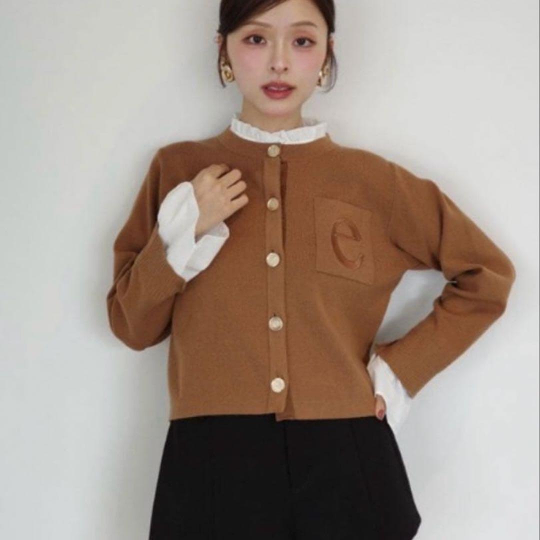 【EIMY ISTOIRE】Attached collar ニットジャケット