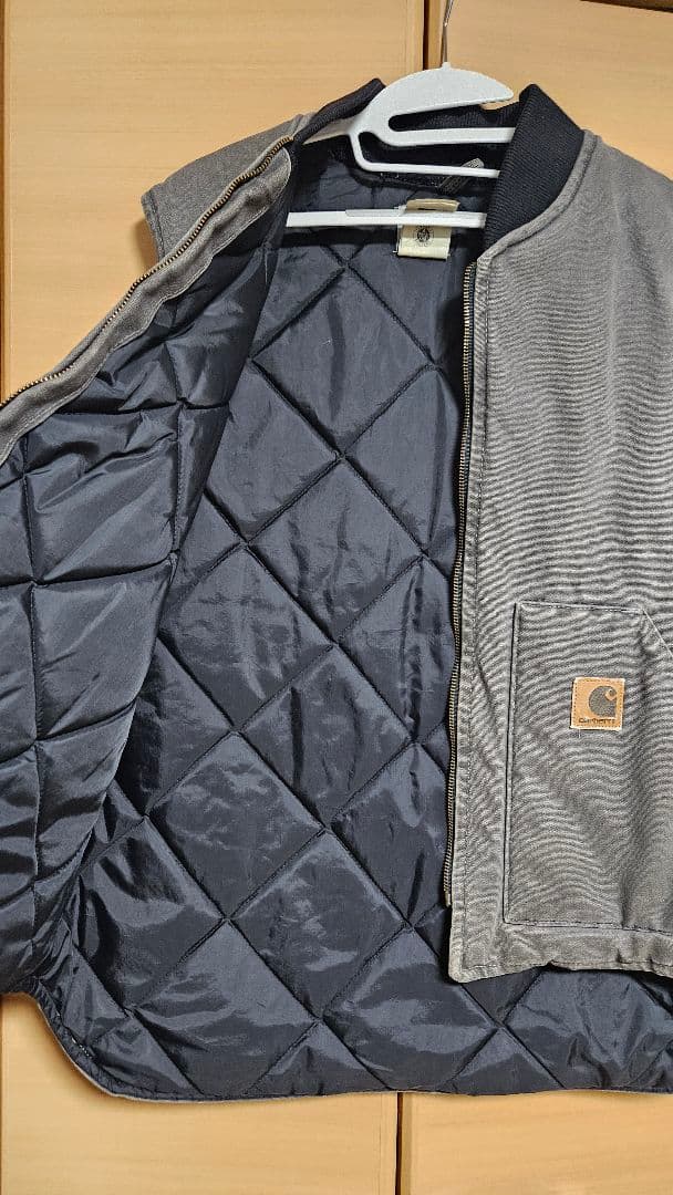 Carhartt ダックベストXL USA製 腰ゴム セメント V02CMT