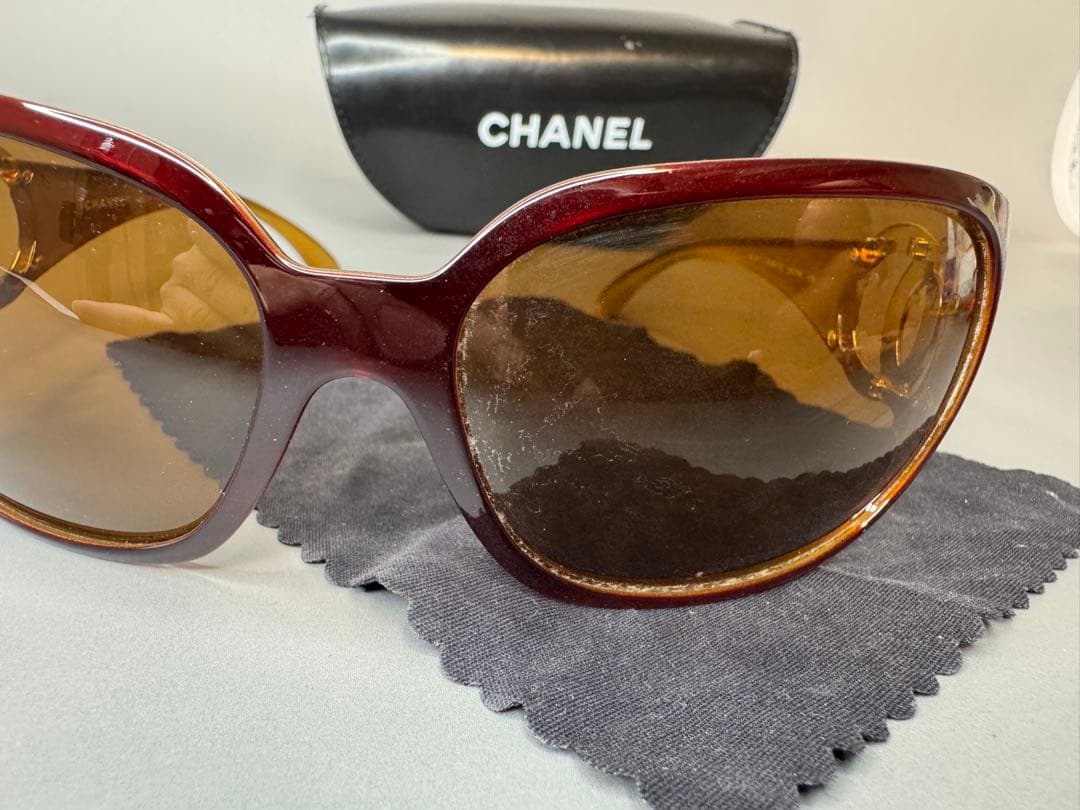 【正規品】CHANEL サングラス ココマーク ゴールド金具 イタリア製