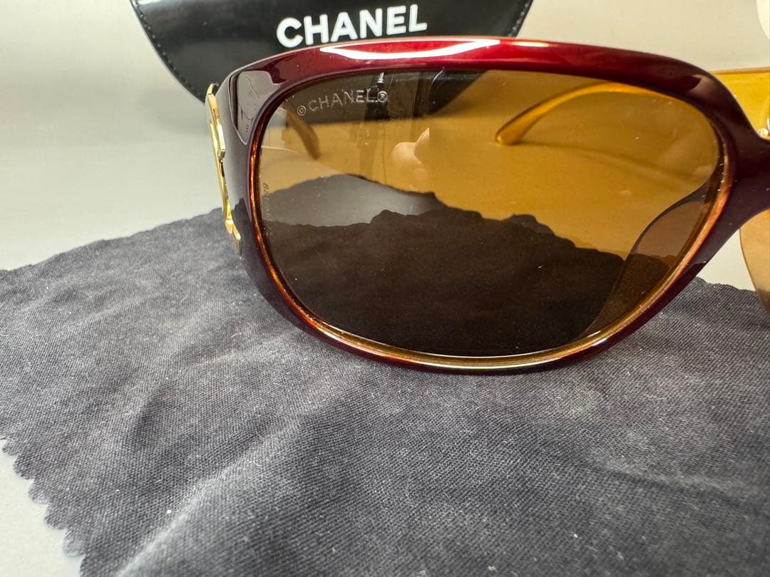 【正規品】CHANEL サングラス ココマーク ゴールド金具 イタリア製
