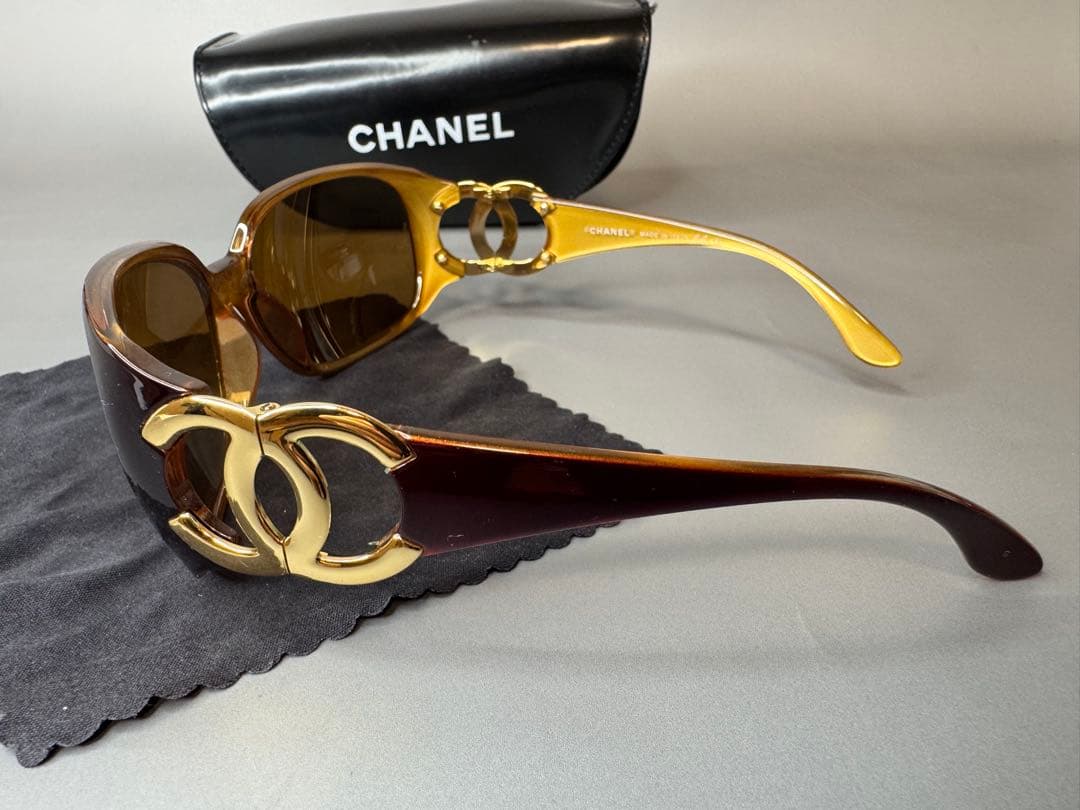 【正規品】CHANEL サングラス ココマーク ゴールド金具 イタリア製