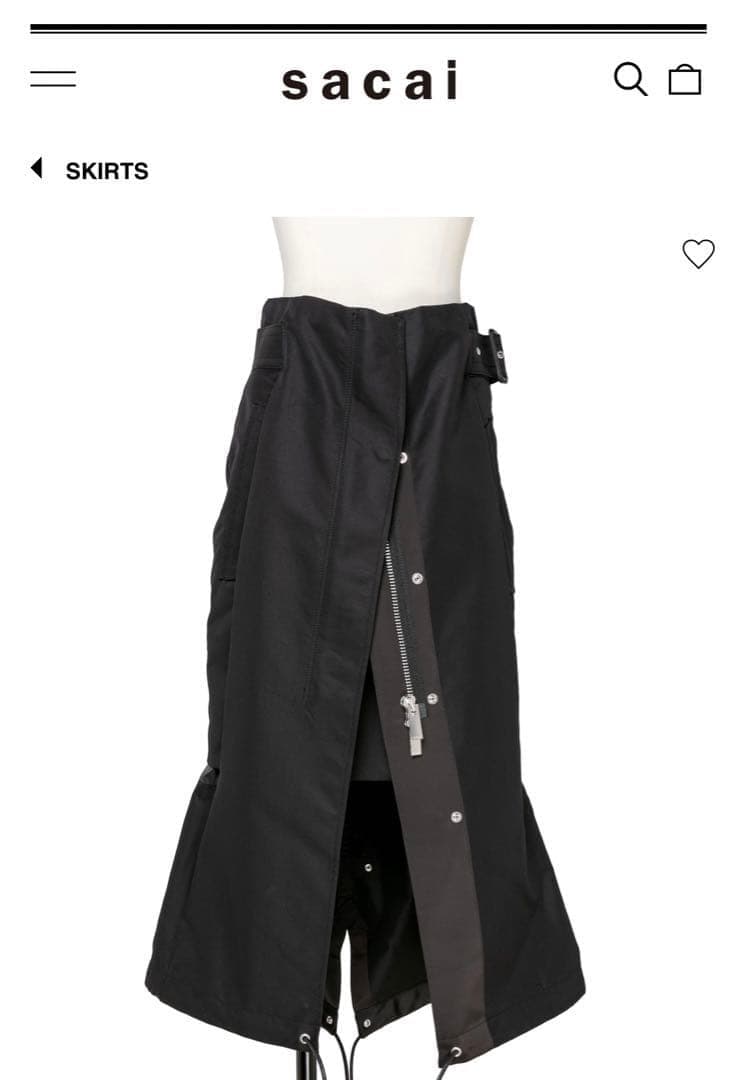 sacai Cotton Gabardine Mix Skirt スカート