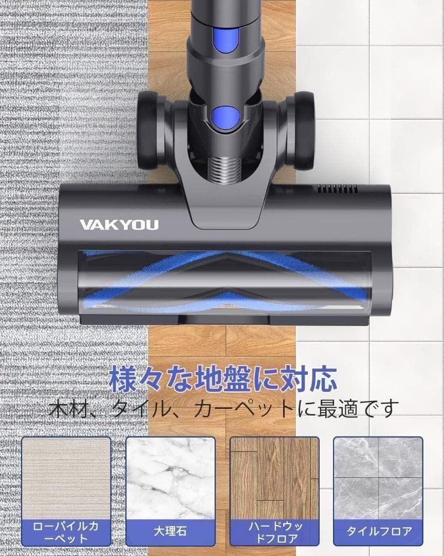 掃除機 コードレス LED 40000Pa 500W 新品未使用