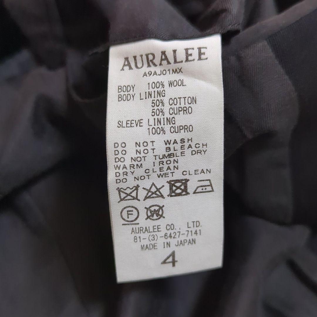 AURALEE 4 WOOL MAX GABAGINE ジャケット ブラック