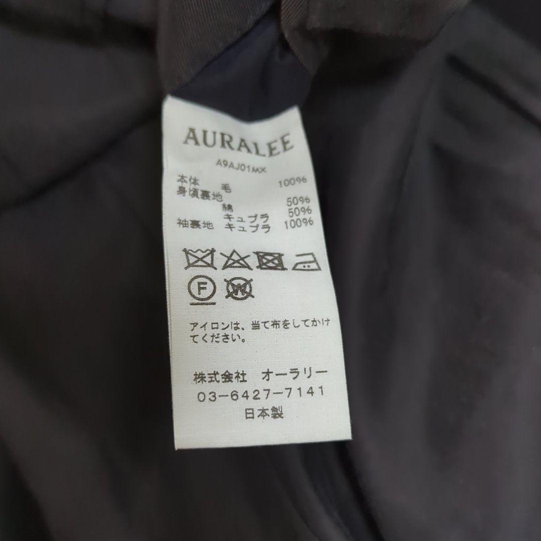 AURALEE 4 WOOL MAX GABAGINE ジャケット ブラック