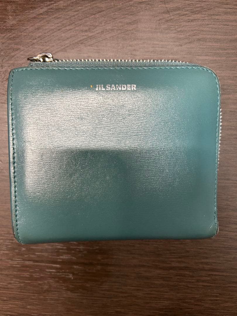 JIL SANDER 二つ折り財布 ティール