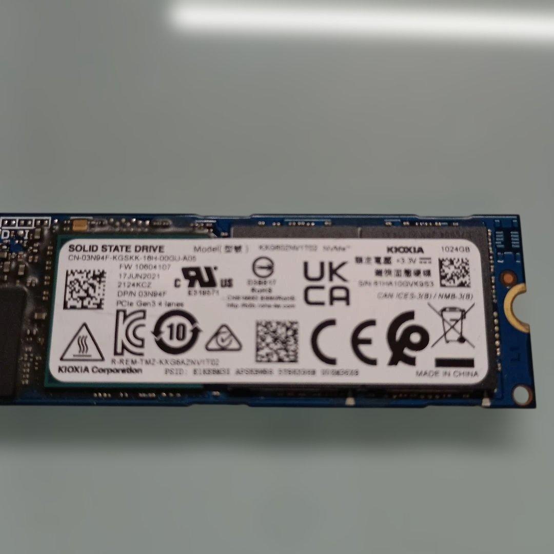 内蔵型SSD KIOXIA 1TB Gen3 x4 NVMe SSD KXG60ZNV1T02