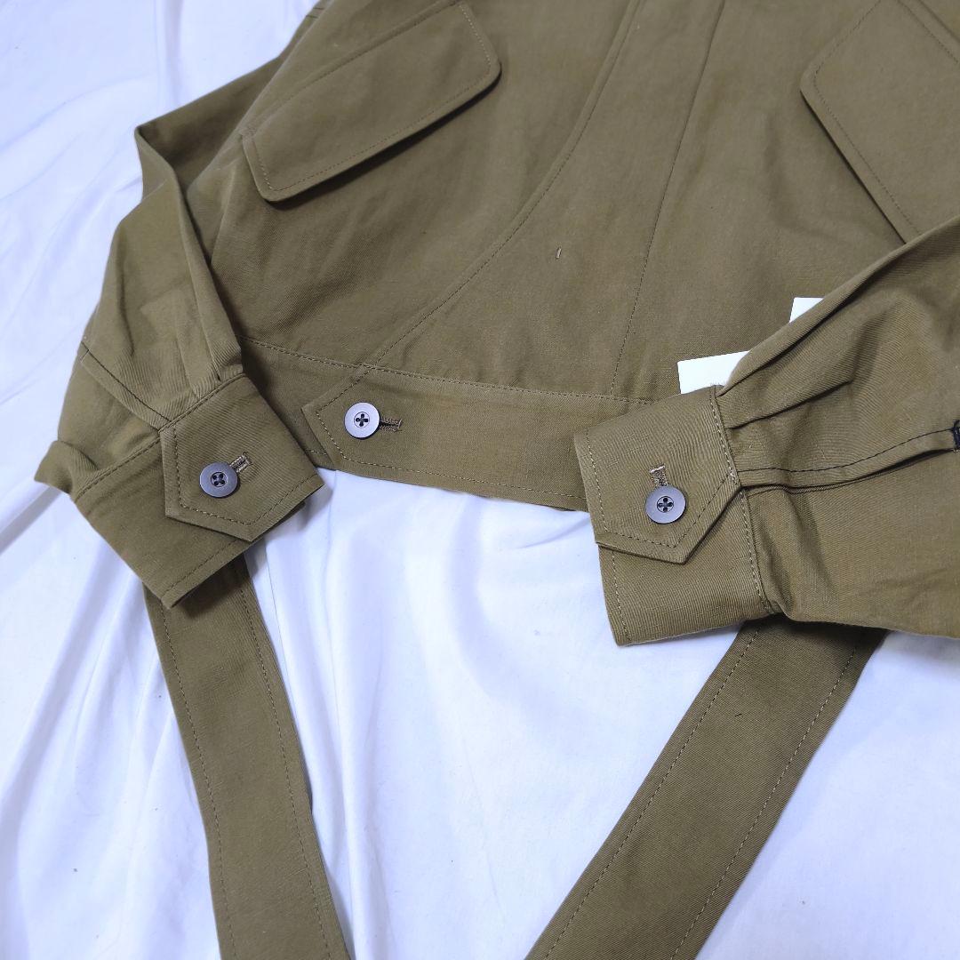 新品タグ付✨ウジョー リネン混 サイドスリットブルゾン カシュクール L