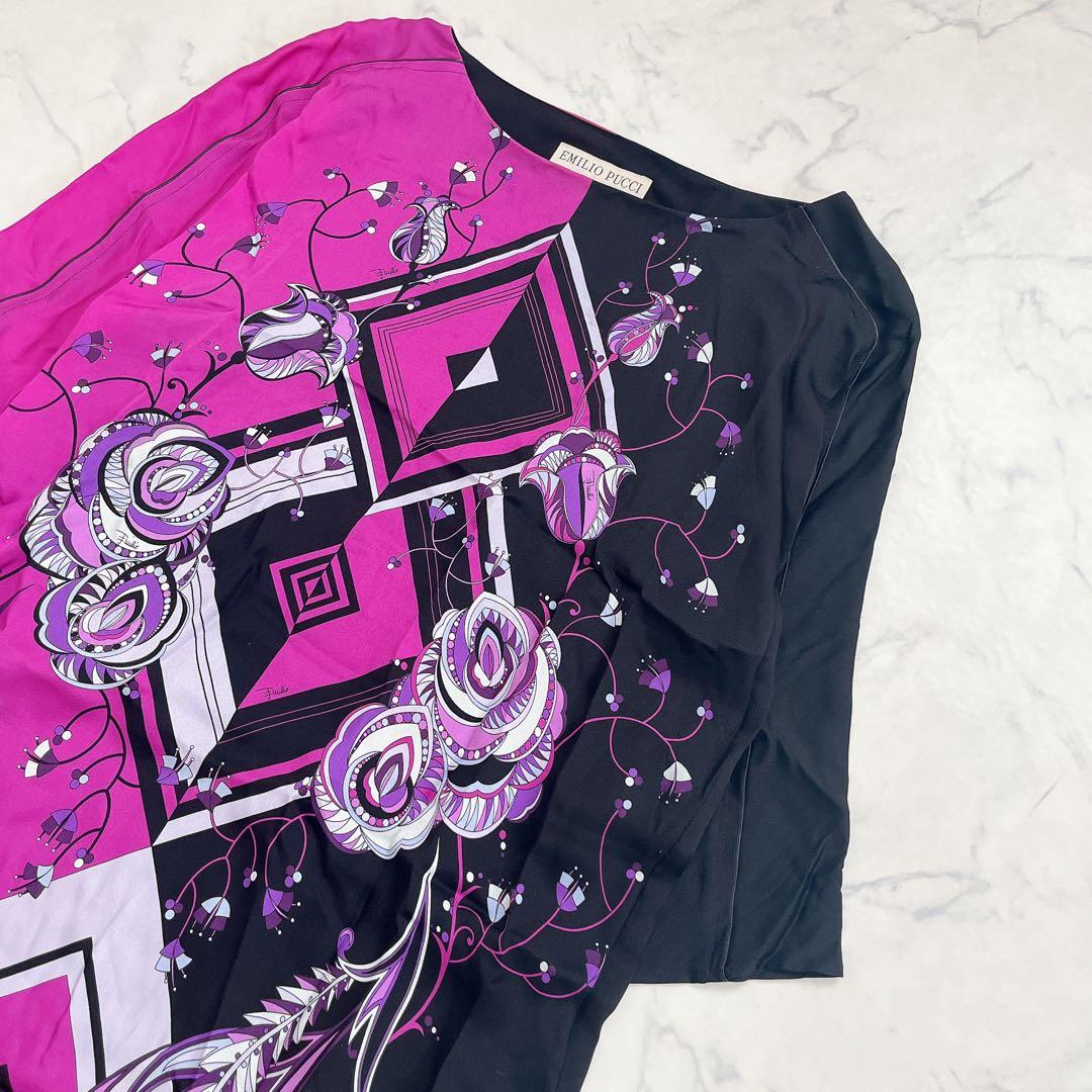 美品 エミリオプッチ EMILIO PUCCI シルク ワンピース ひざ丈 総柄