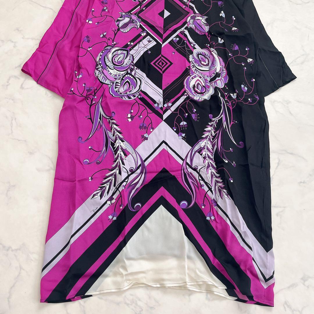 美品 エミリオプッチ EMILIO PUCCI シルク ワンピース ひざ丈 総柄
