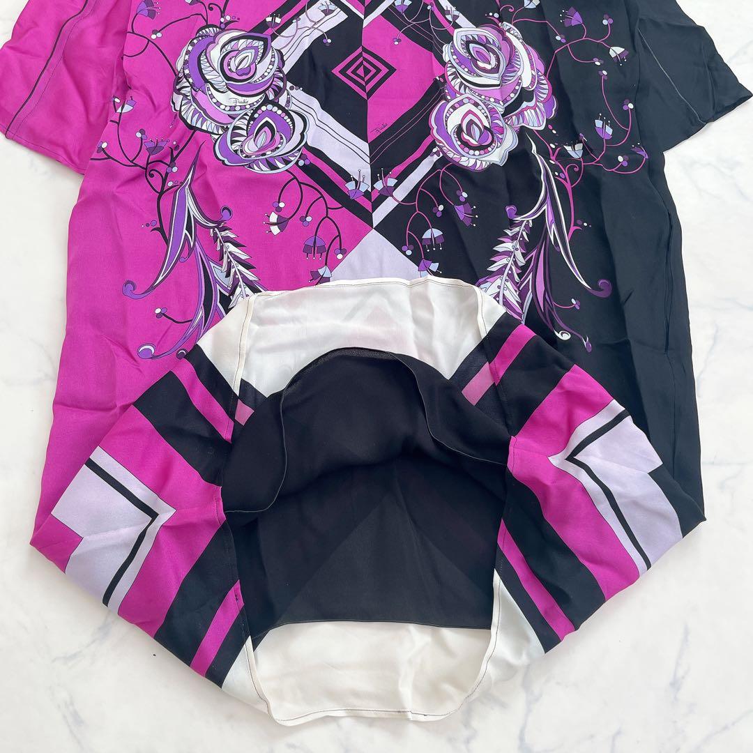 美品 エミリオプッチ EMILIO PUCCI シルク ワンピース ひざ丈 総柄