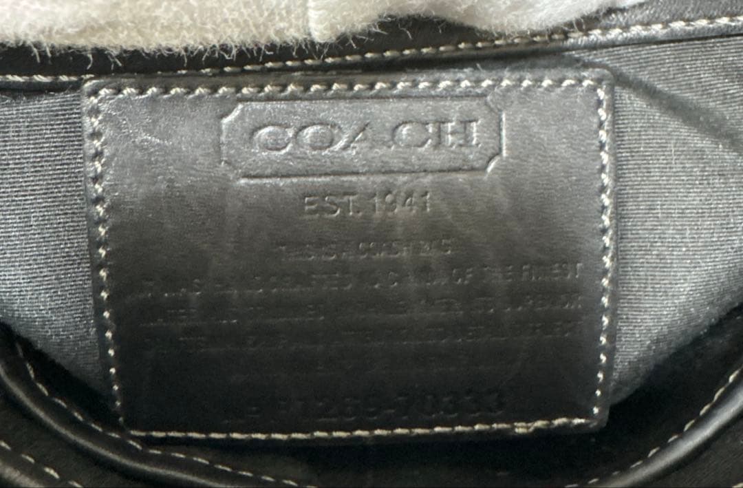 美品✨COACH ショルダーバッグ 黒 シグネチャー 70333