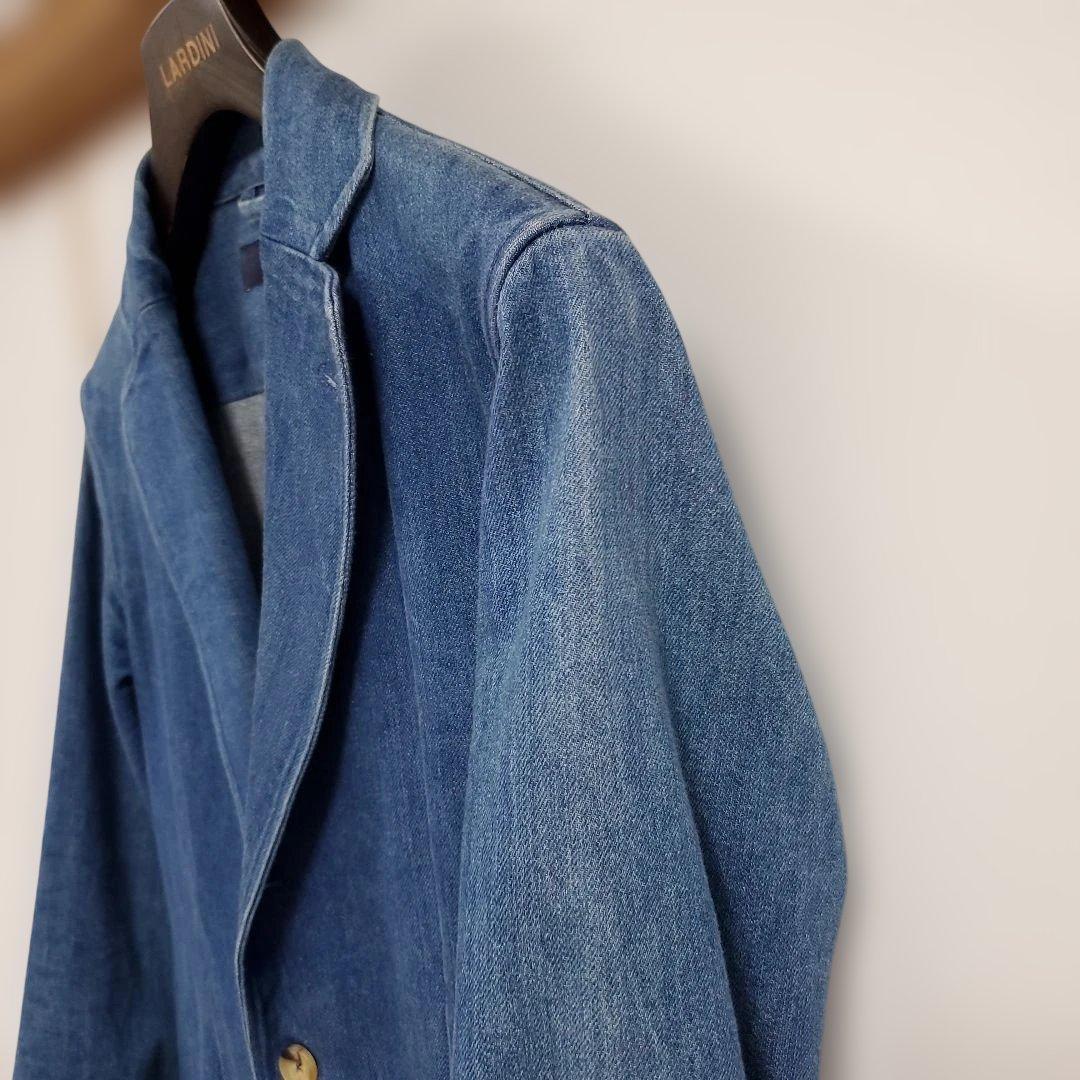 専用LARDINI デニム　ブルー テーラードジャケット XXS