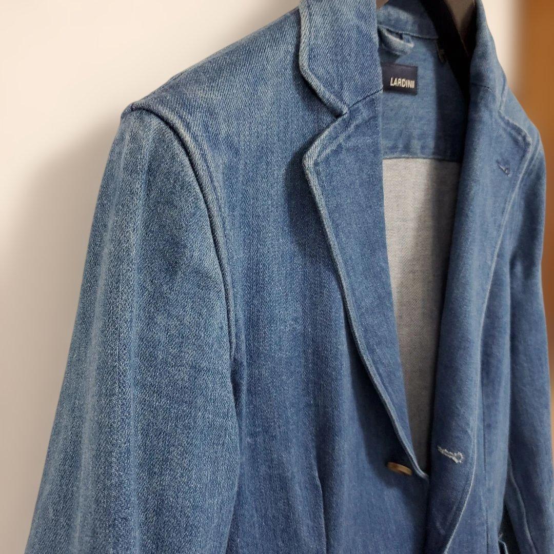 専用LARDINI デニム　ブルー テーラードジャケット XXS