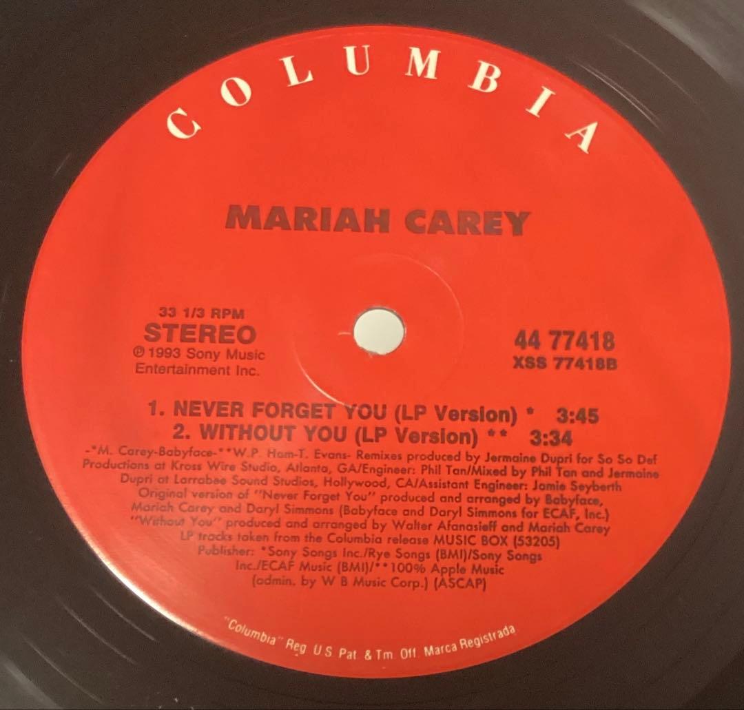 (USED)mariah carey never forget you レコード