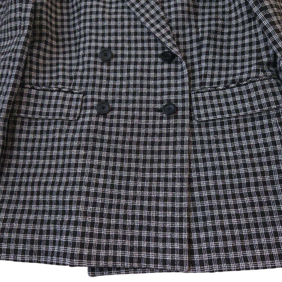 ジャーナルスタンダード シルク混 ツイードダブルジャケット チェック 極美品