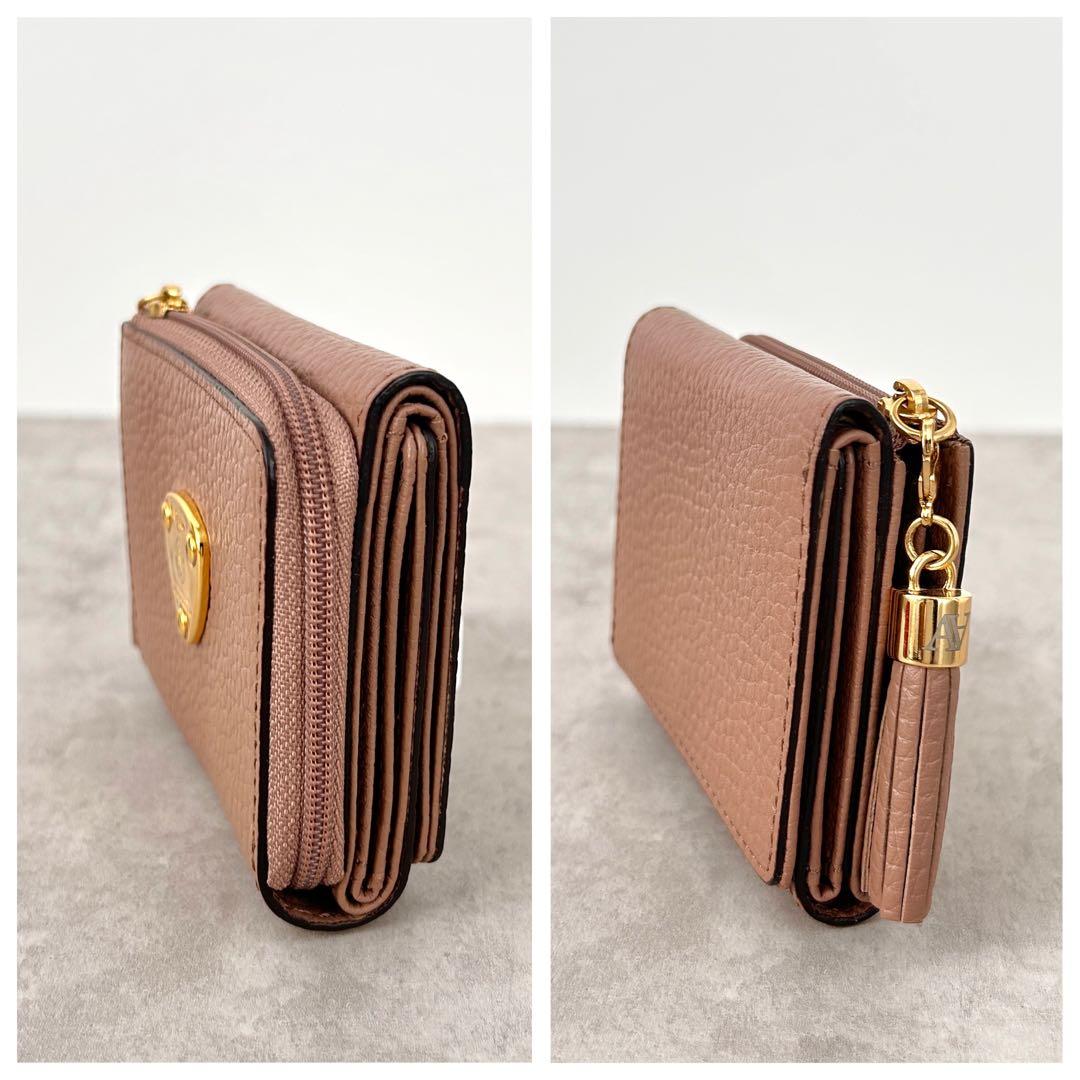 【美品✨️】ATAO アタオ ワルツ・ケリー 3つ折り財布 アーモンド