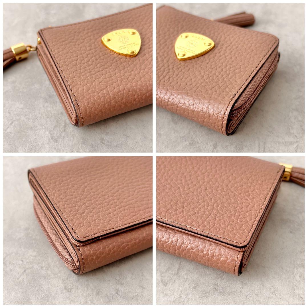 【美品✨️】ATAO アタオ ワルツ・ケリー 3つ折り財布 アーモンド