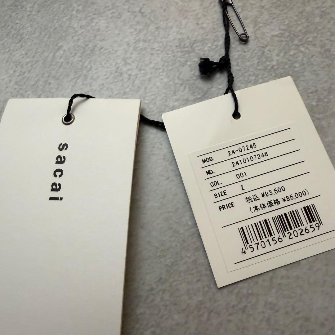 美品　 定価9万　sacai サカイ　ナイロンツイルスカート ロング　M 黒