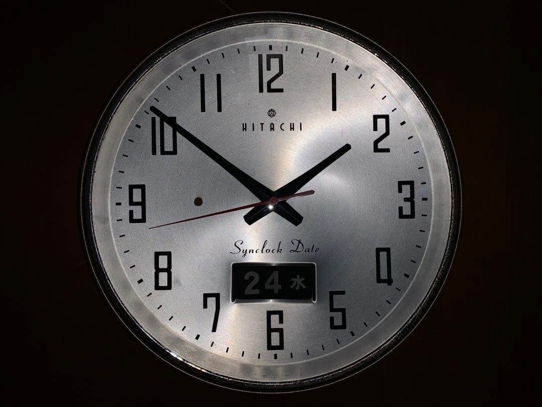 昭和レトロ　動作品　HITACHI synclock date スペースエイジ