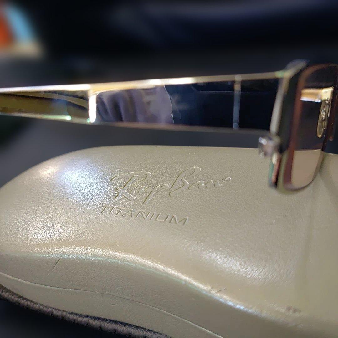 Ray-Ban チタン サングラス ブラウンレンズ